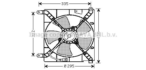 AVA QUALITY COOLING Вентилятор, охлаждение двигателя DW7503